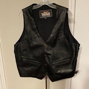 MAS Leather Motorcycle Vest XL